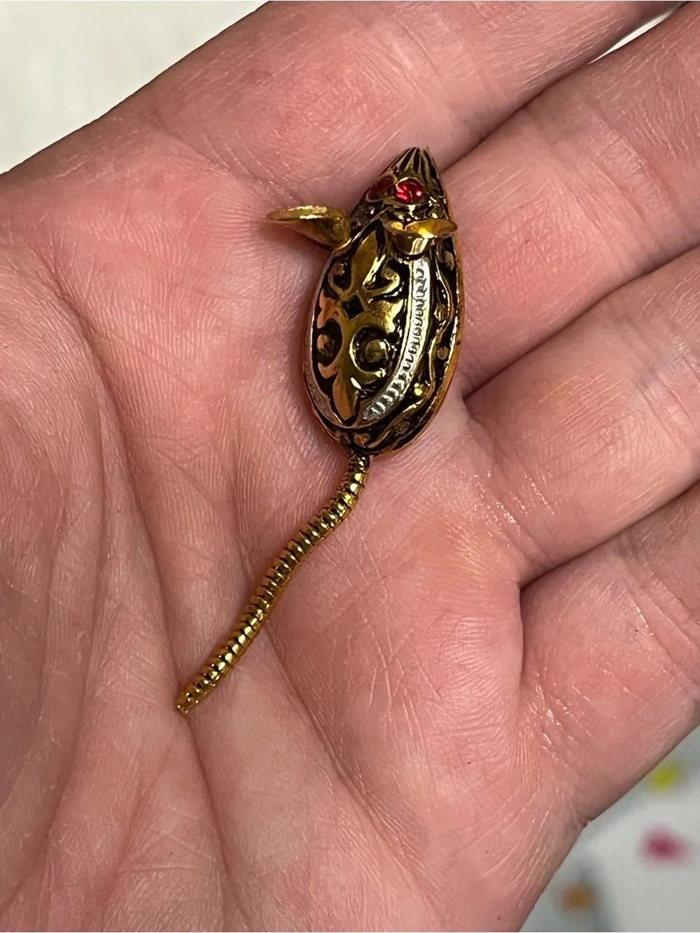 Vintage Small Mouse Brooch